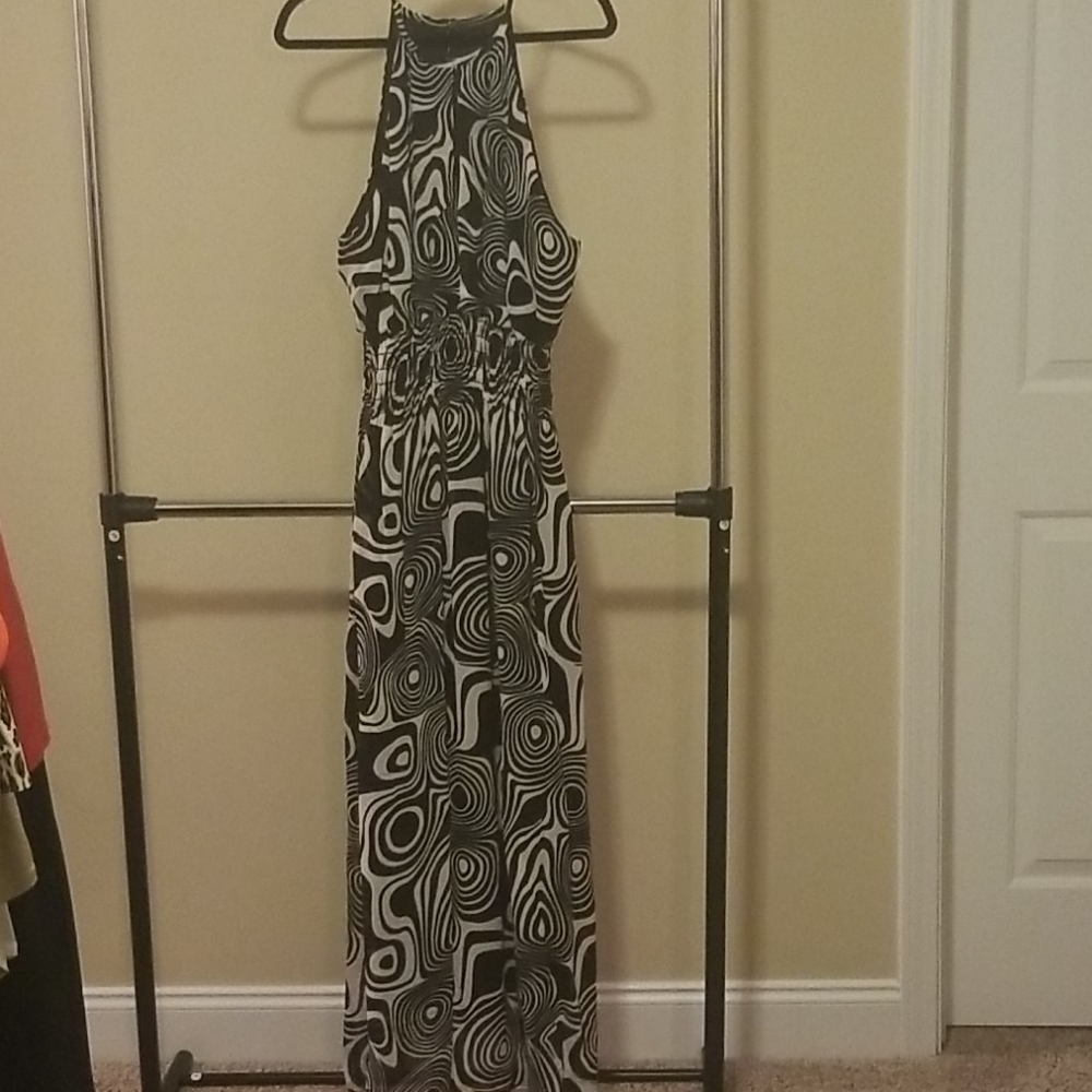 Black & Cream maxi dress